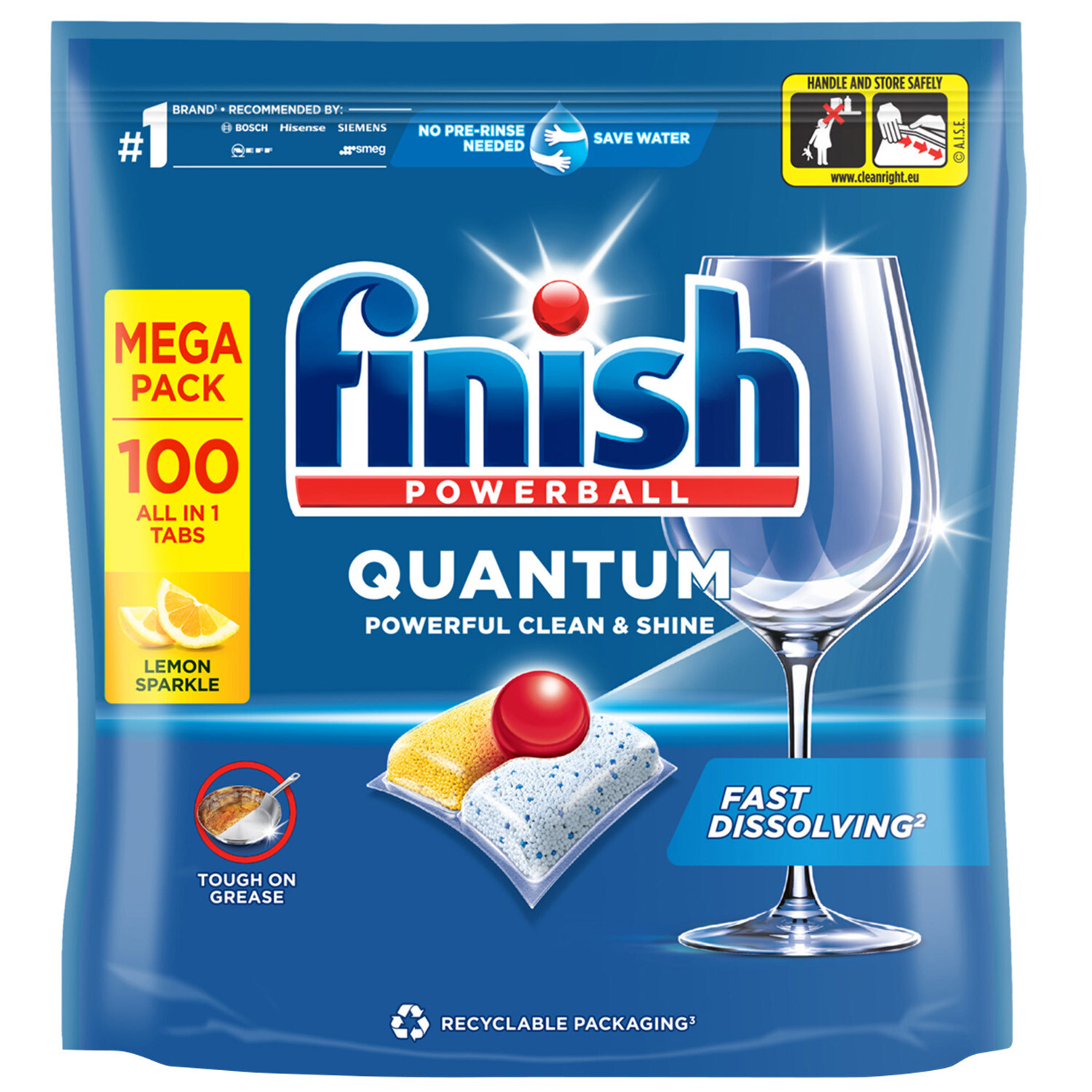Finish Quantum All in One Dishwasher Tablets - 100